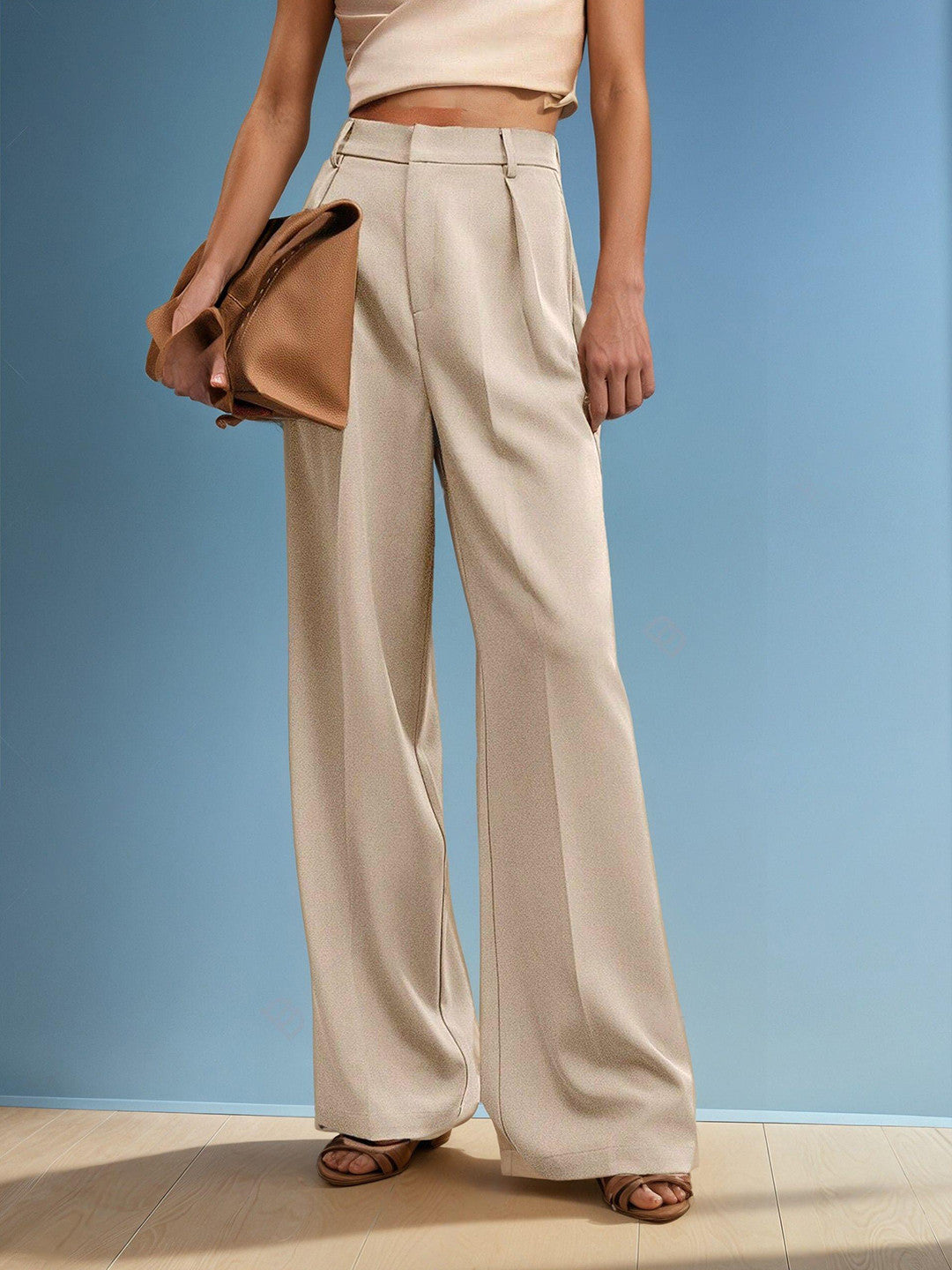 KOTTY Straight Fit Women Beige Trousers 