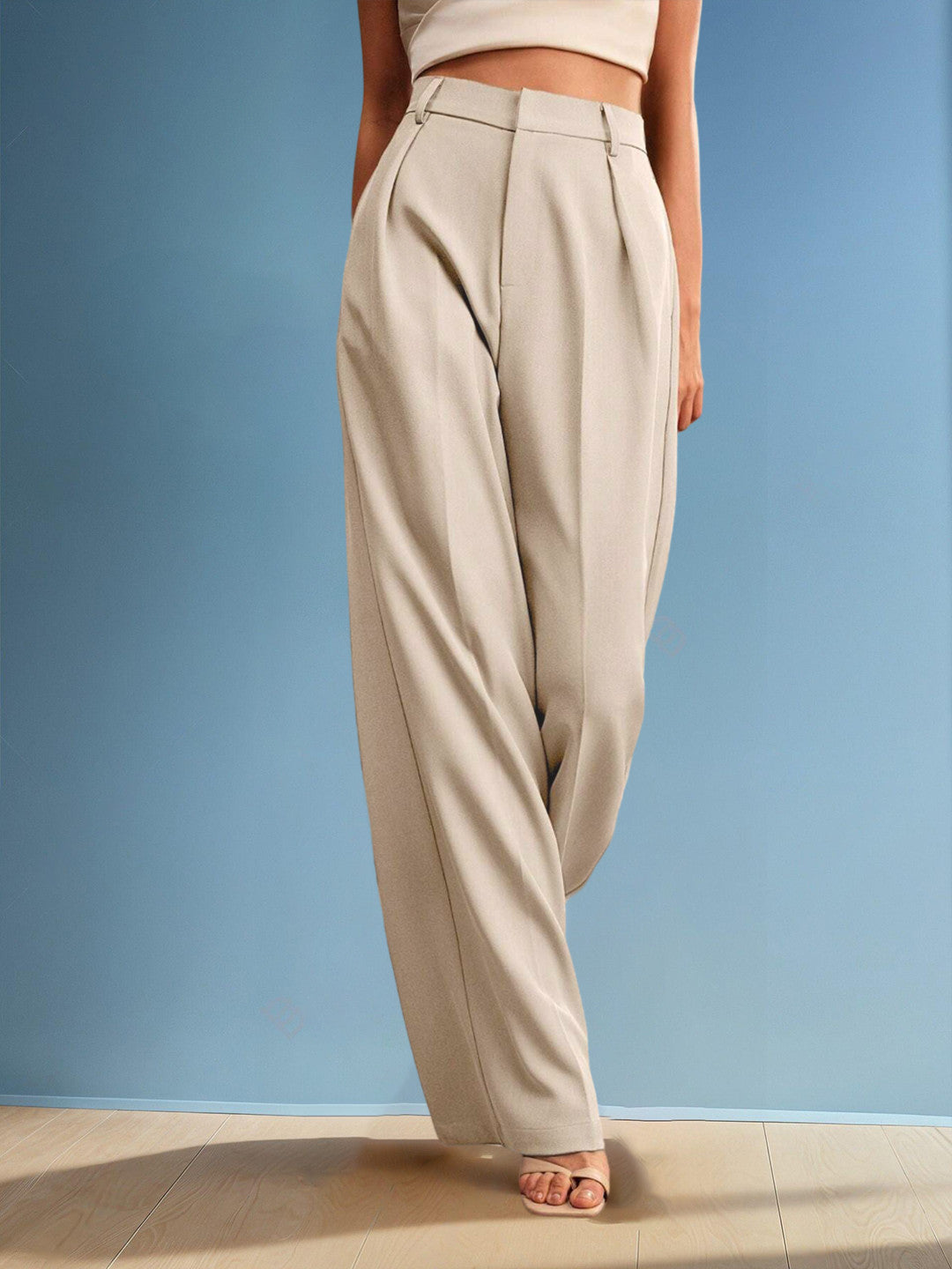 KOTTY Straight Fit Women Beige Trousers 