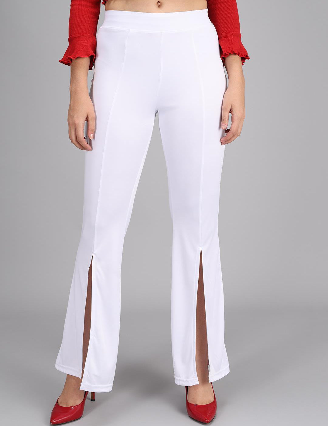 KOTTY Womens Solid Attractive High Rise Pant