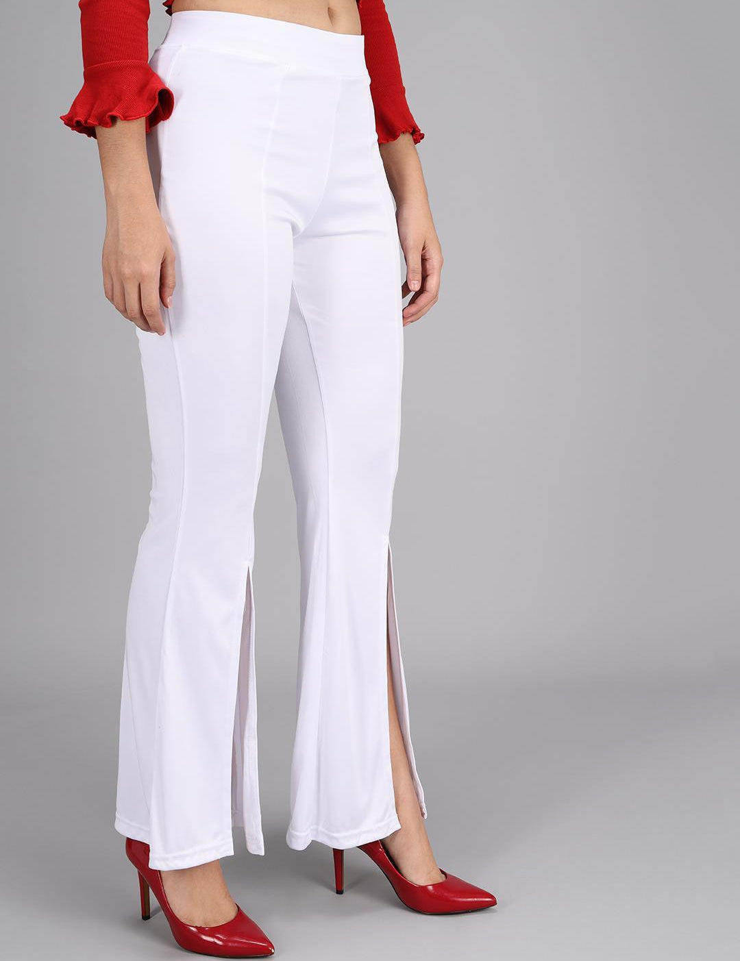KOTTY Womens Solid Attractive High Rise Pant