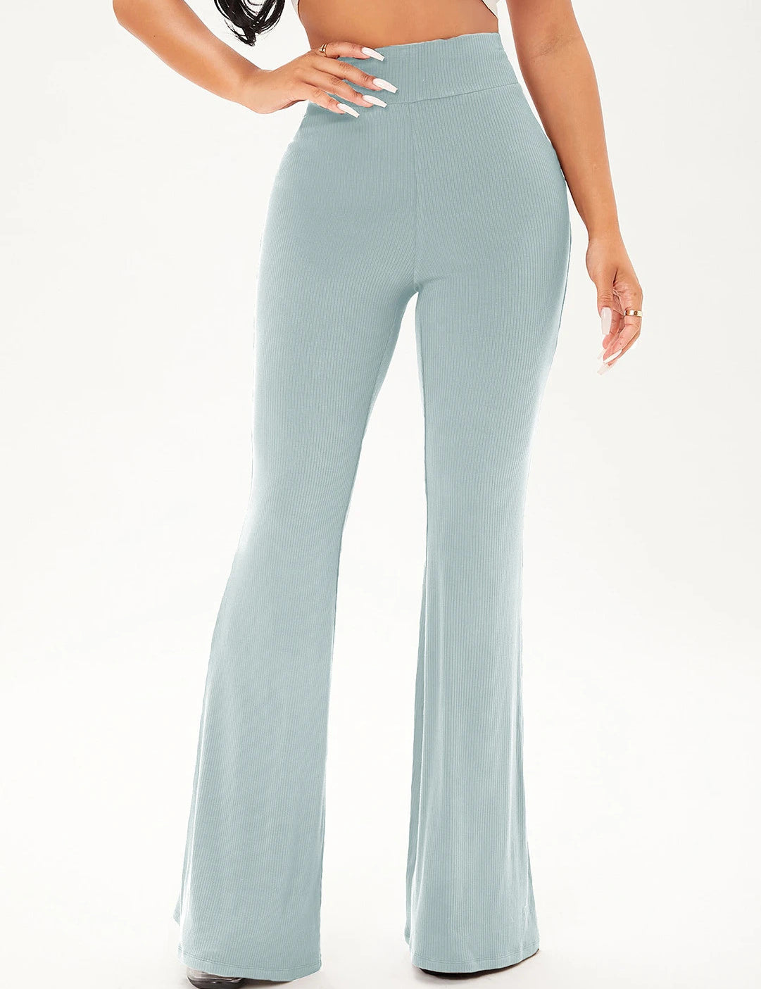 KOTTY Regular Fit Women Light Blue Trousers 