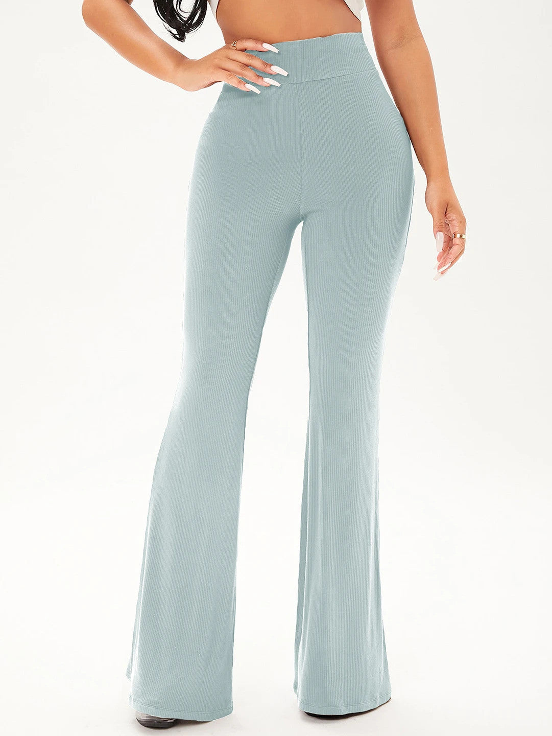 KOTTY Regular Fit Women Light Blue Trousers 