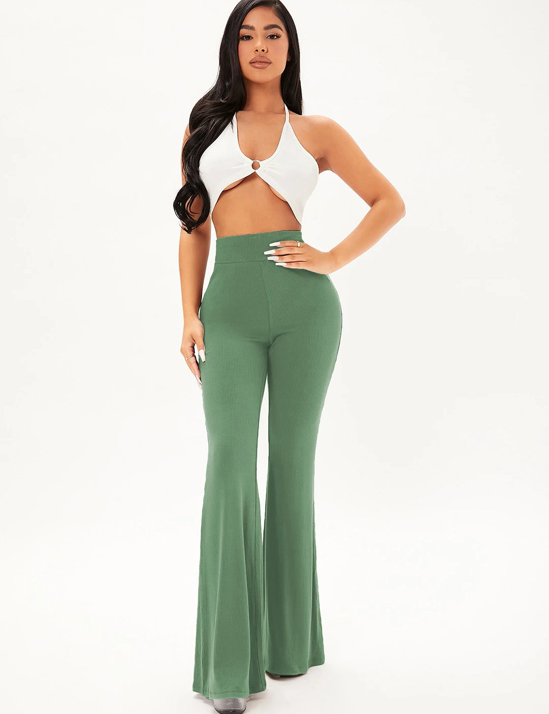 KOTTY Regular Fit Women Green Trousers 