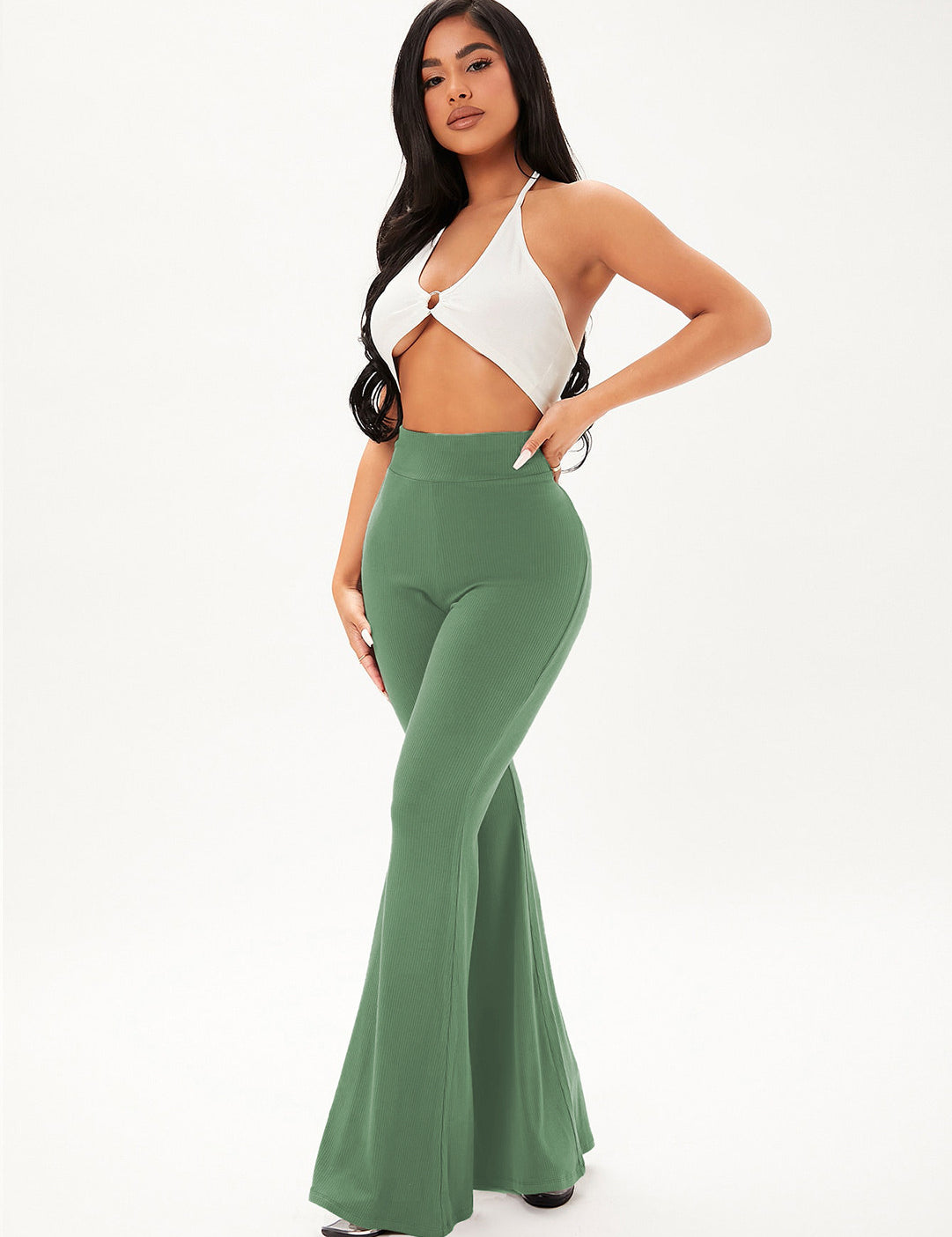 KOTTY Regular Fit Women Green Trousers 