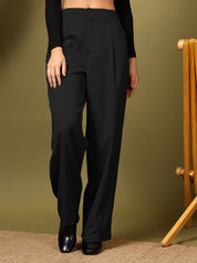 KOTTY Womens Solid Attractive High Rise Pant