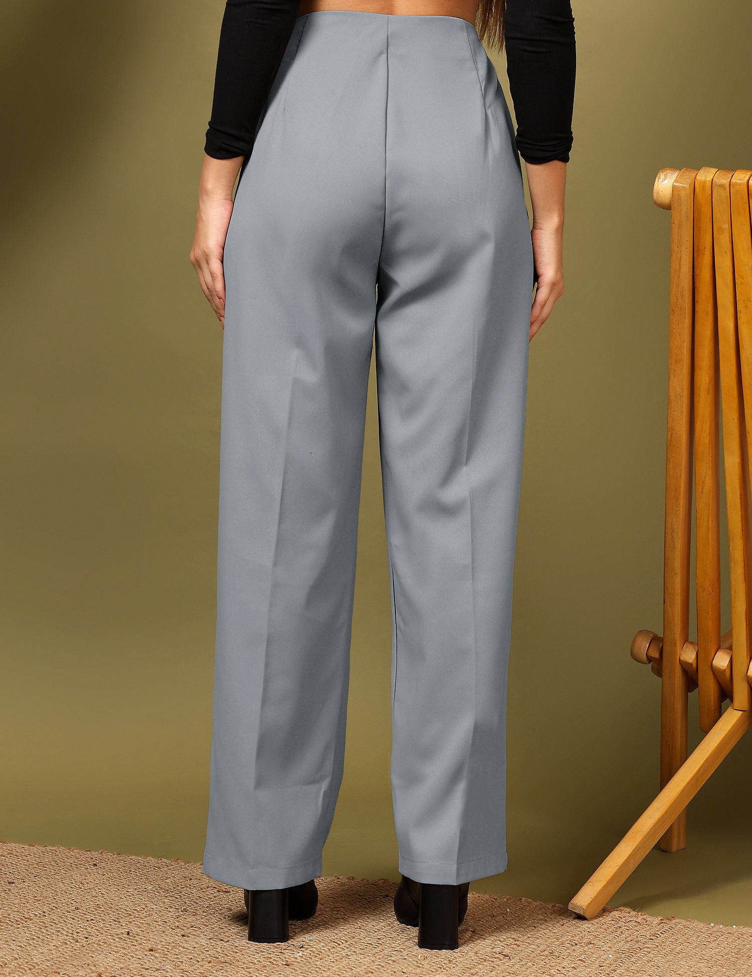KOTTY Regular Fit Women Grey Trousers 