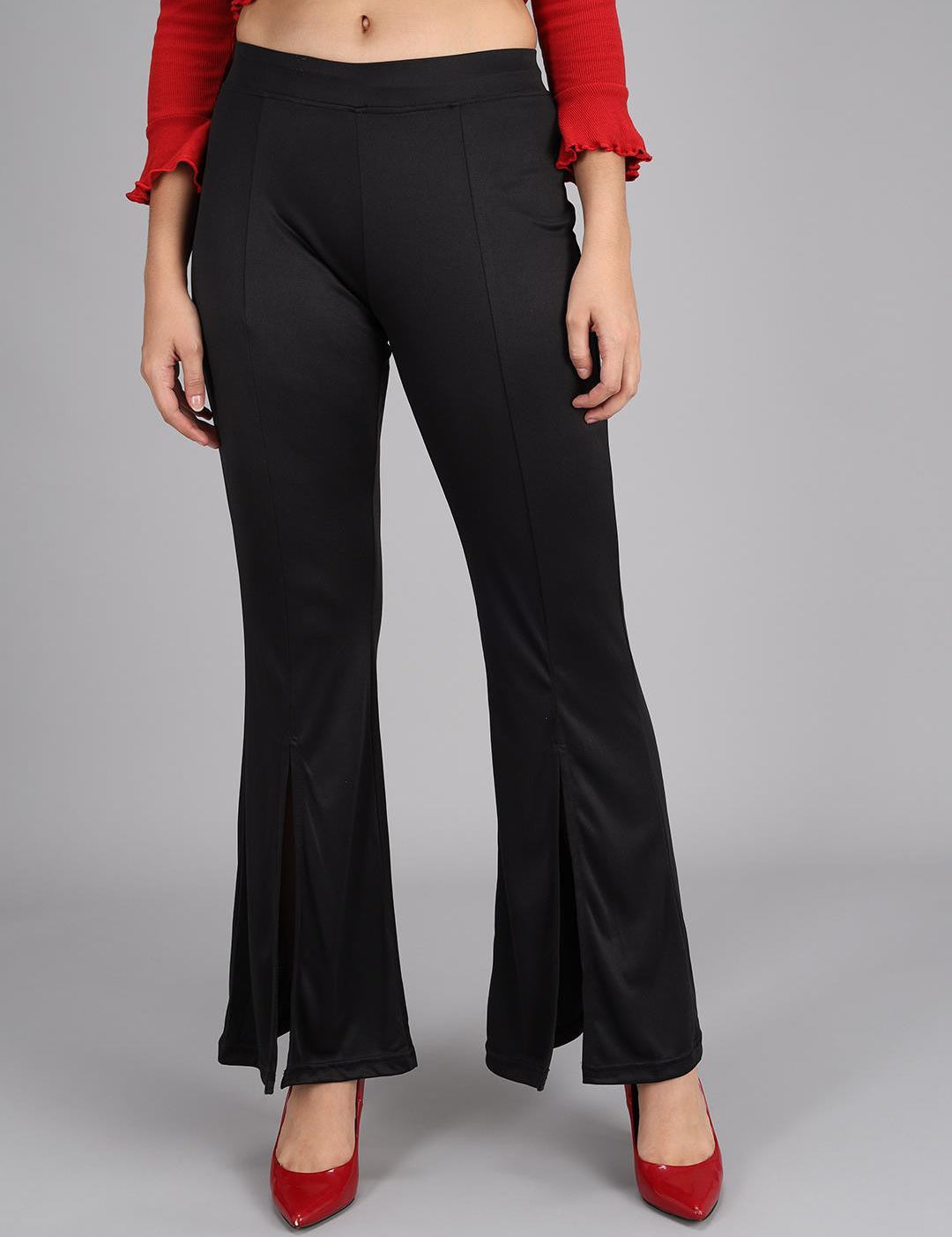 KOTTY Womens Solid Attractive High Rise Pant