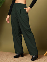 KOTTY Womens Solid Attractive High Rise Pant