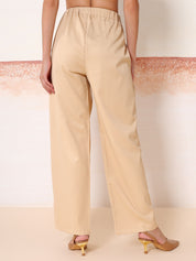 KOTTY Relaxed Women Beige Trousers 