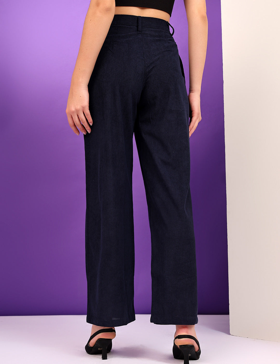 KOTTY Womens Solid Attractive High Rise Pant
