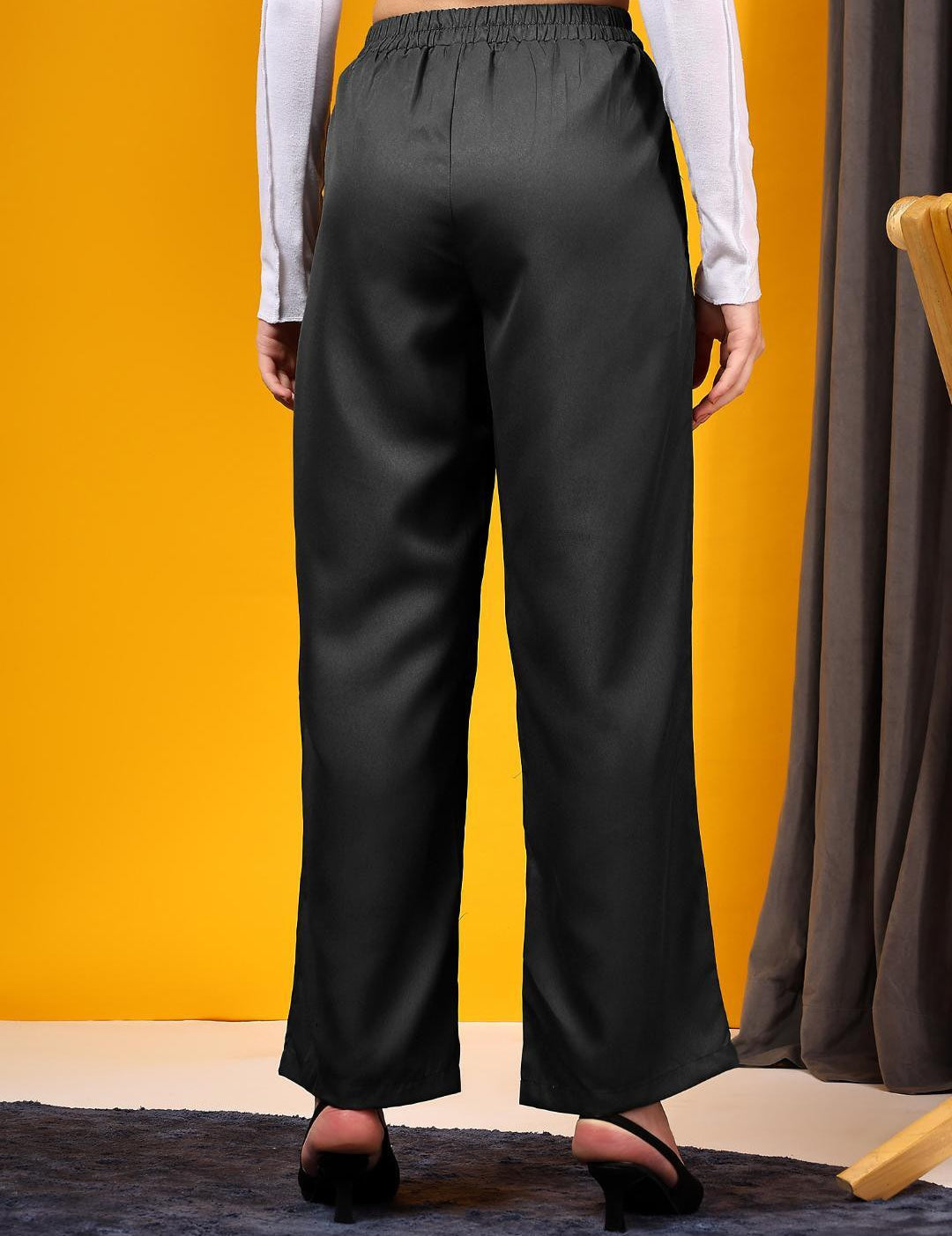 KOTTY Regular Fit Women Black Trousers 