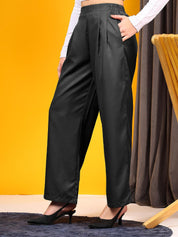 KOTTY Regular Fit Women Black Trousers 