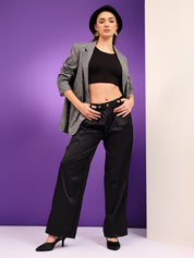 KOTTY Regular Fit Women Black Trousers 