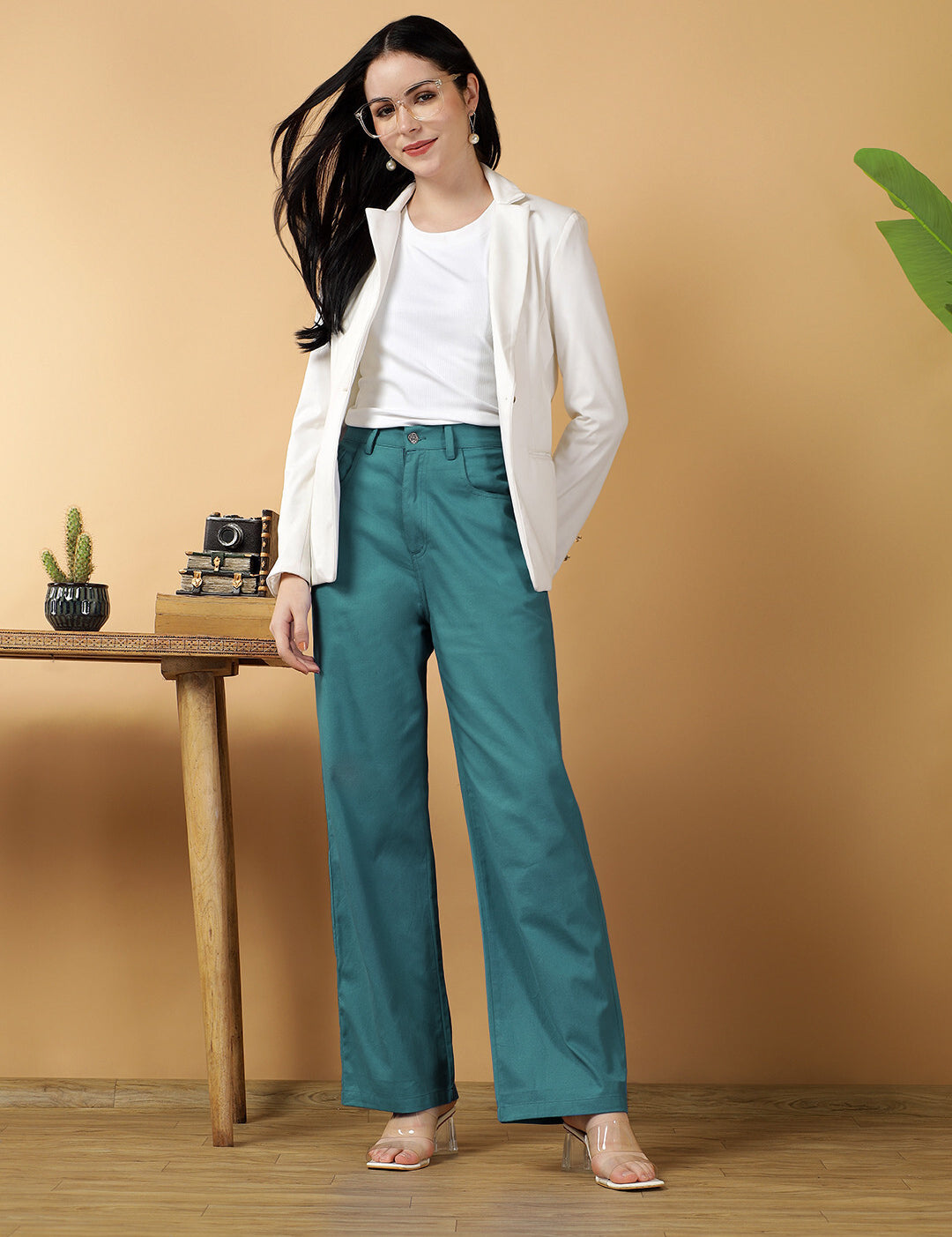 KOTTY Regular Fit Women Green Trousers 