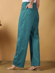 KOTTY Regular Fit Women Green Trousers 