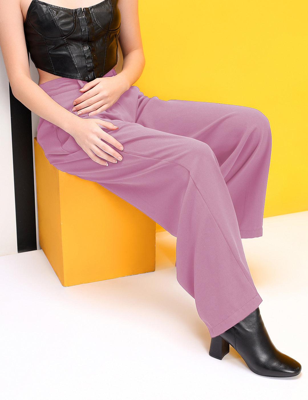 KOTTY Regular Fit Women Pink Trousers 