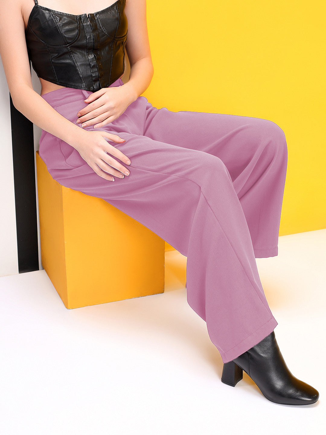 KOTTY Regular Fit Women Pink Trousers 