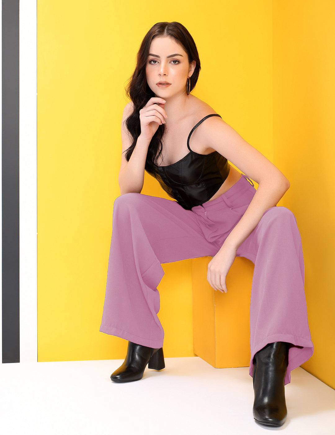 KOTTY Regular Fit Women Pink Trousers 