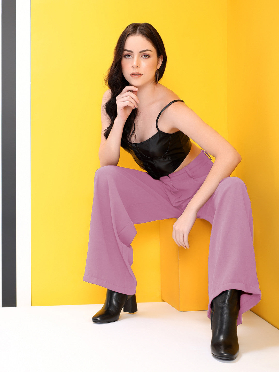 KOTTY Regular Fit Women Pink Trousers 