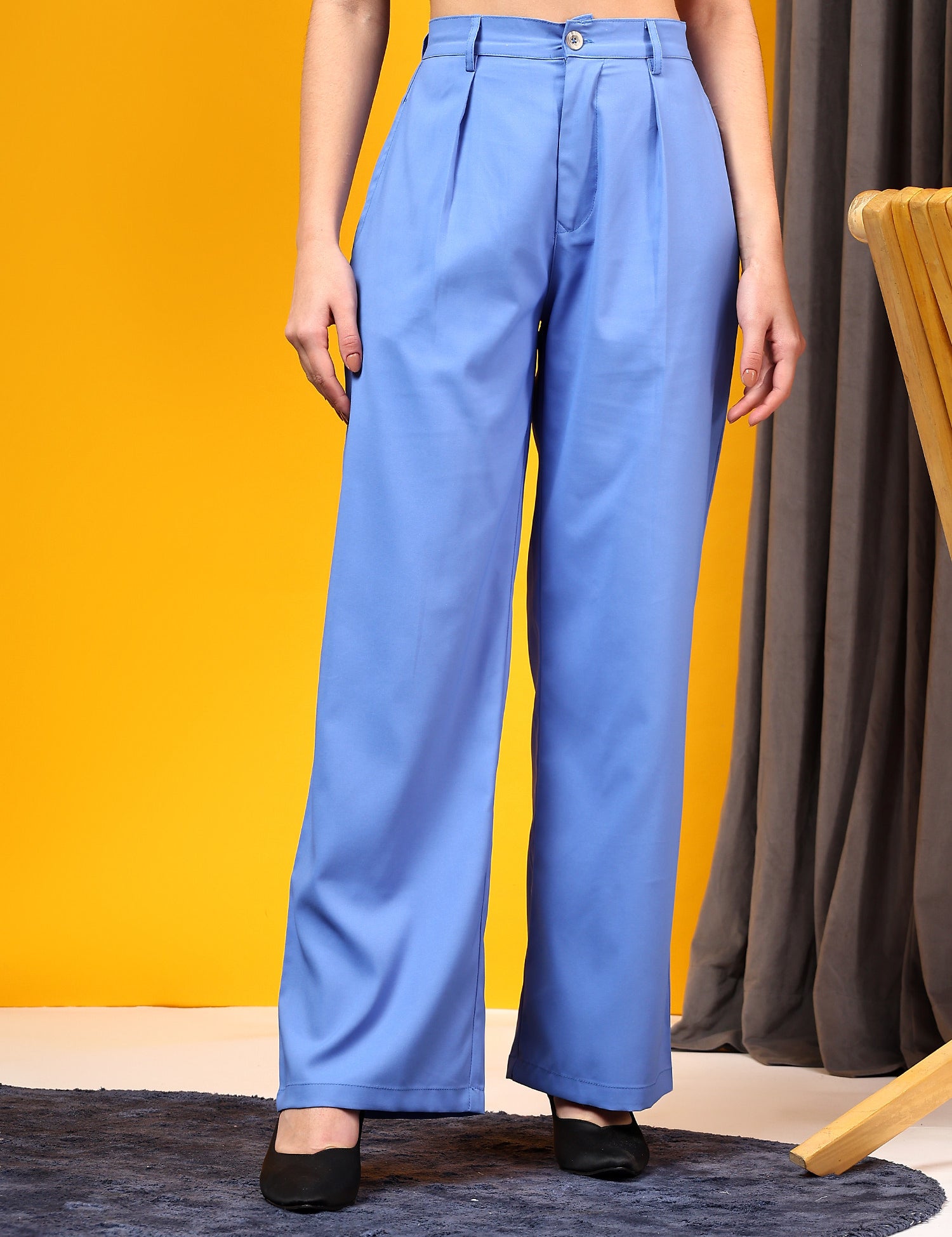 KOTTY Womens Solid Attractive High Rise Pant