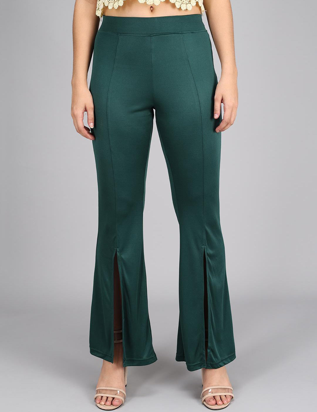 KOTTY Womens Solid Attractive High Rise Pant