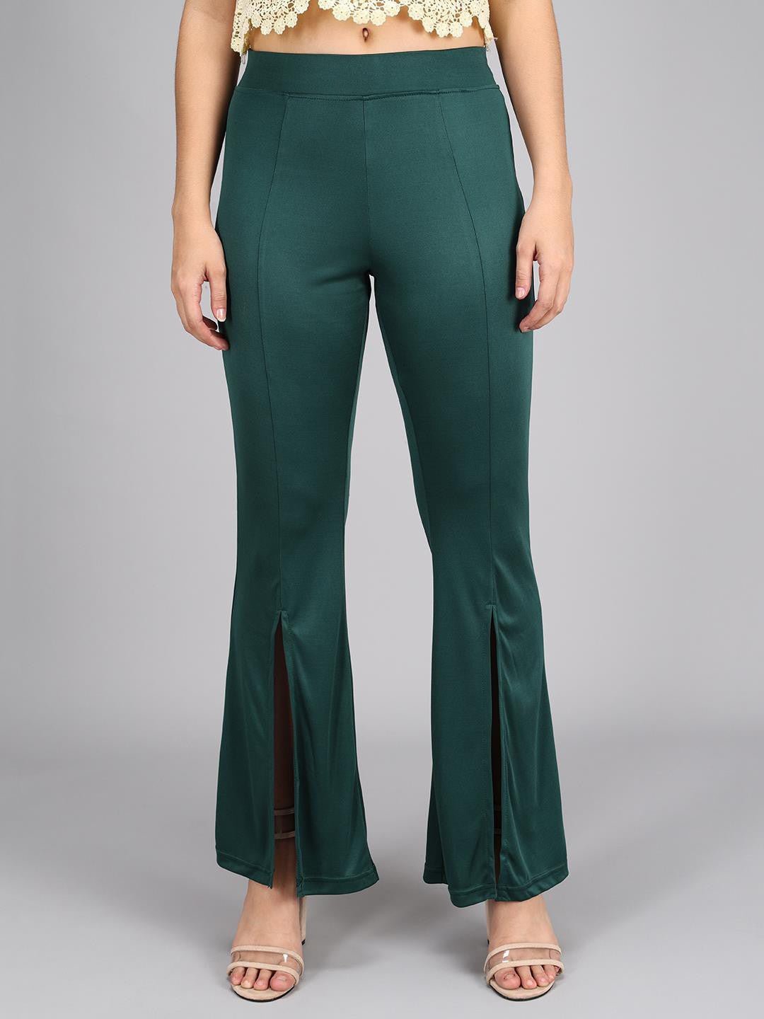 KOTTY Womens Solid Attractive High Rise Pant