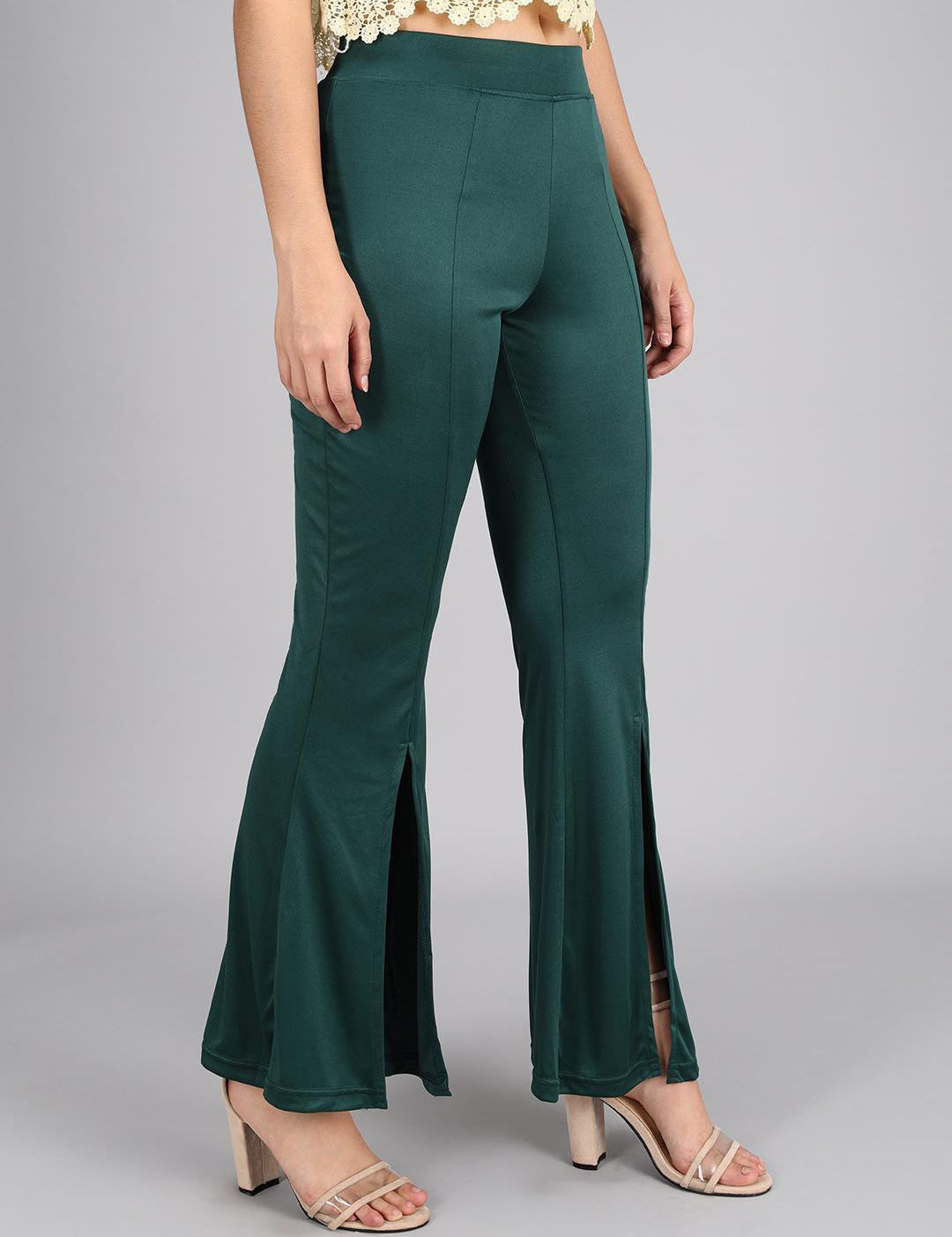 KOTTY Womens Solid Attractive High Rise Pant