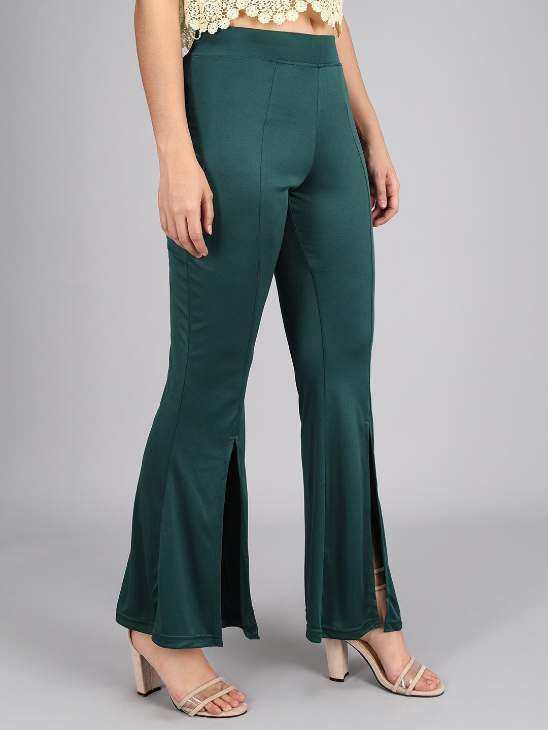 KOTTY Womens Solid Attractive High Rise Pant