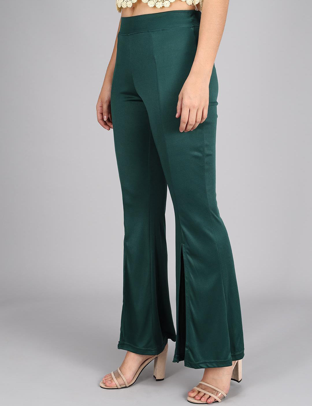 KOTTY Womens Solid Attractive High Rise Pant