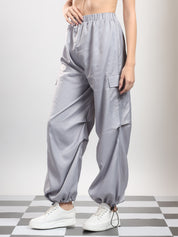 KOTTY Relaxed Women Grey Trousers 