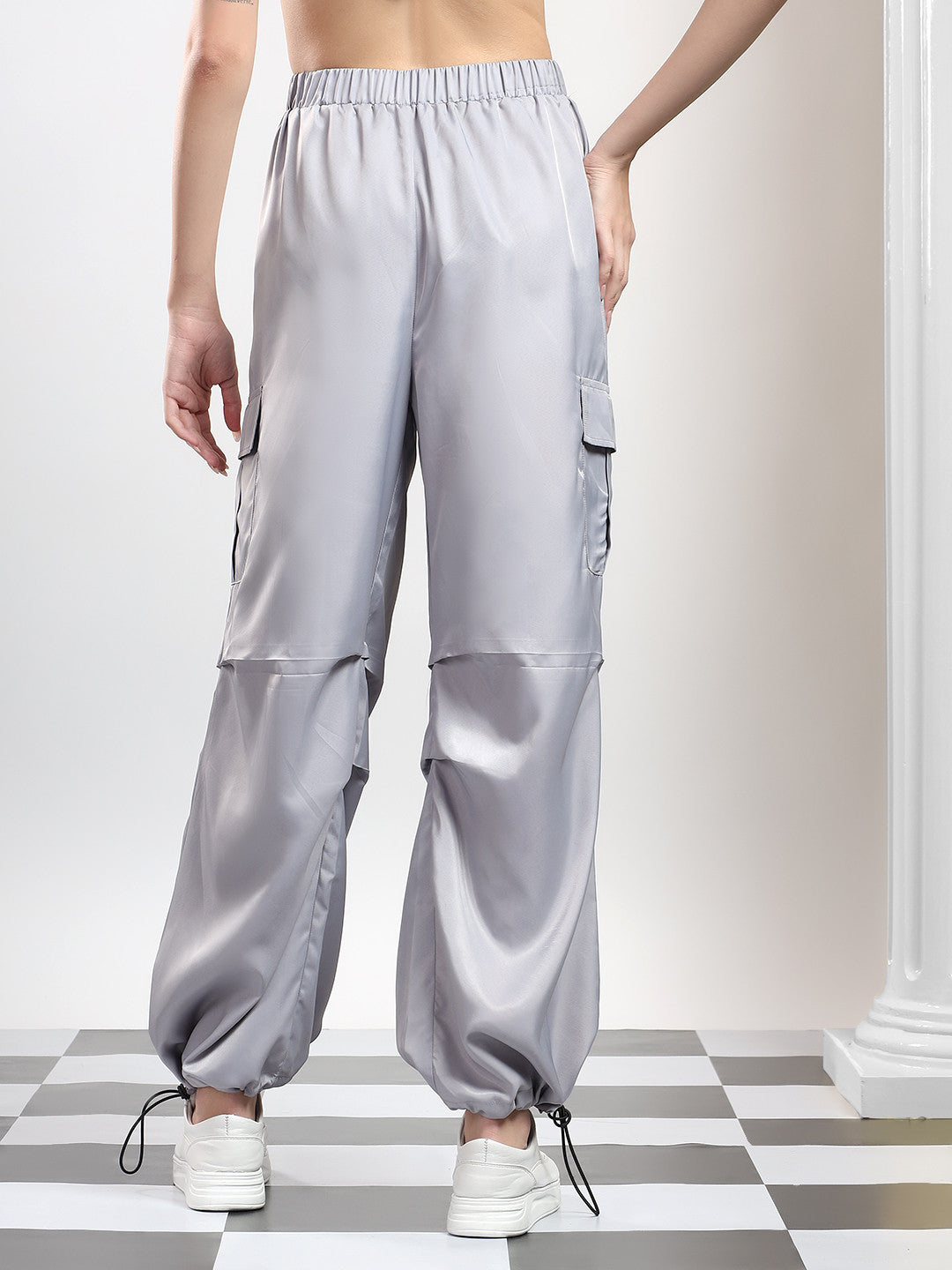 KOTTY Relaxed Women Grey Trousers 