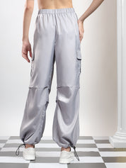 KOTTY Relaxed Women Grey Trousers 