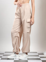 KOTTY Relaxed Women Beige Trousers 