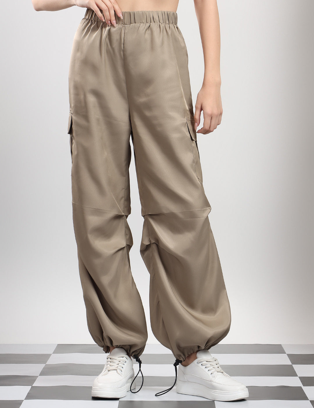 KOTTY Relaxed Women Brown Trousers 