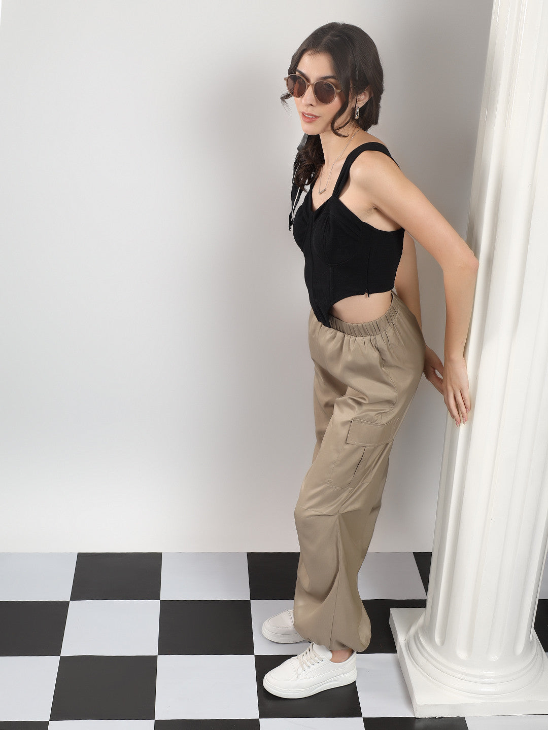 KOTTY Relaxed Women Brown Trousers 