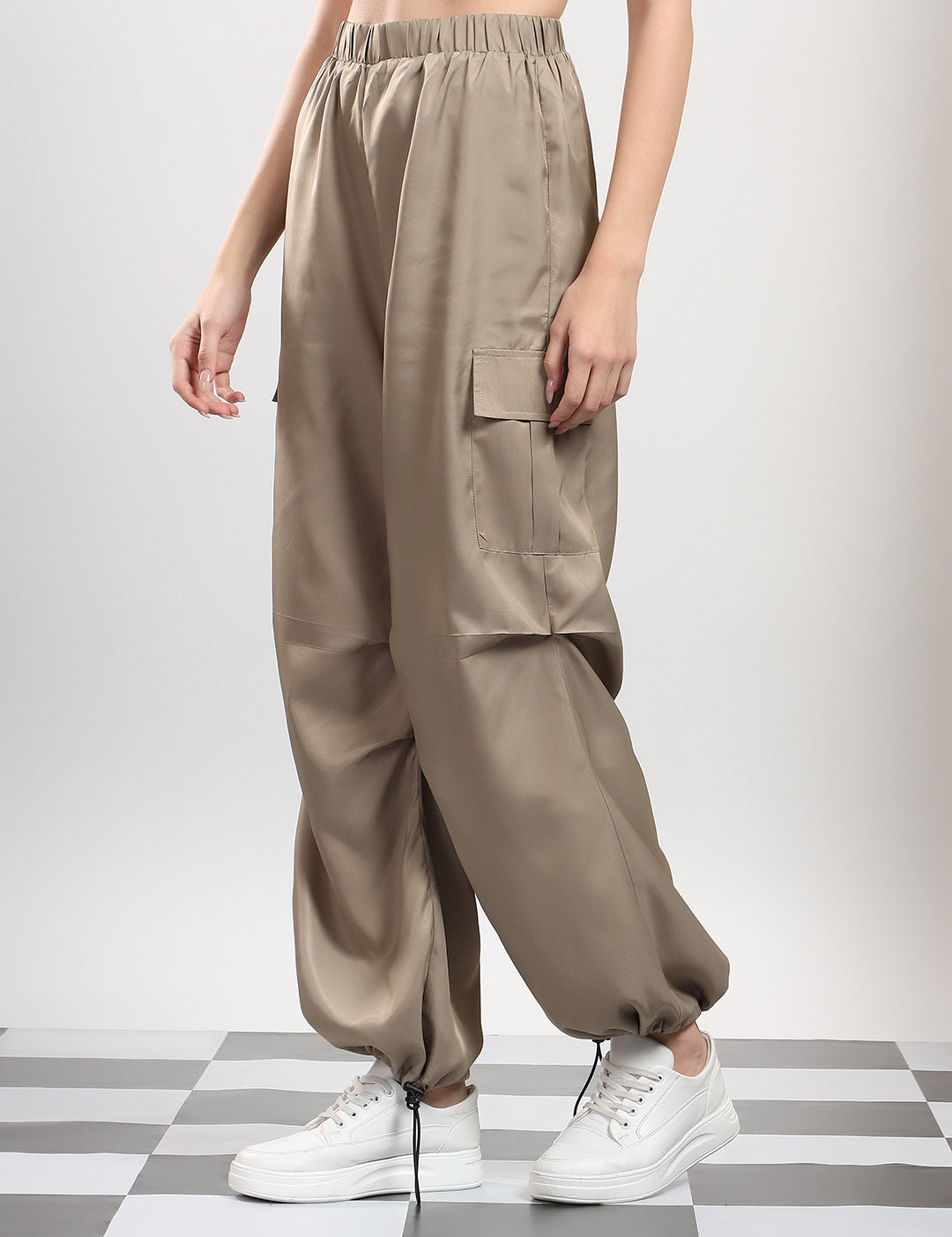 KOTTY Relaxed Women Brown Trousers 