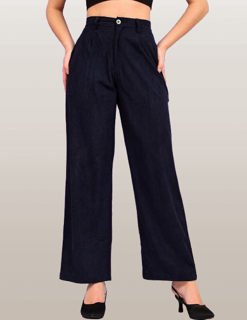 KOTTY Relaxed Women Black Trousers 