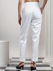 KOTTY Relaxed Women White Trousers 