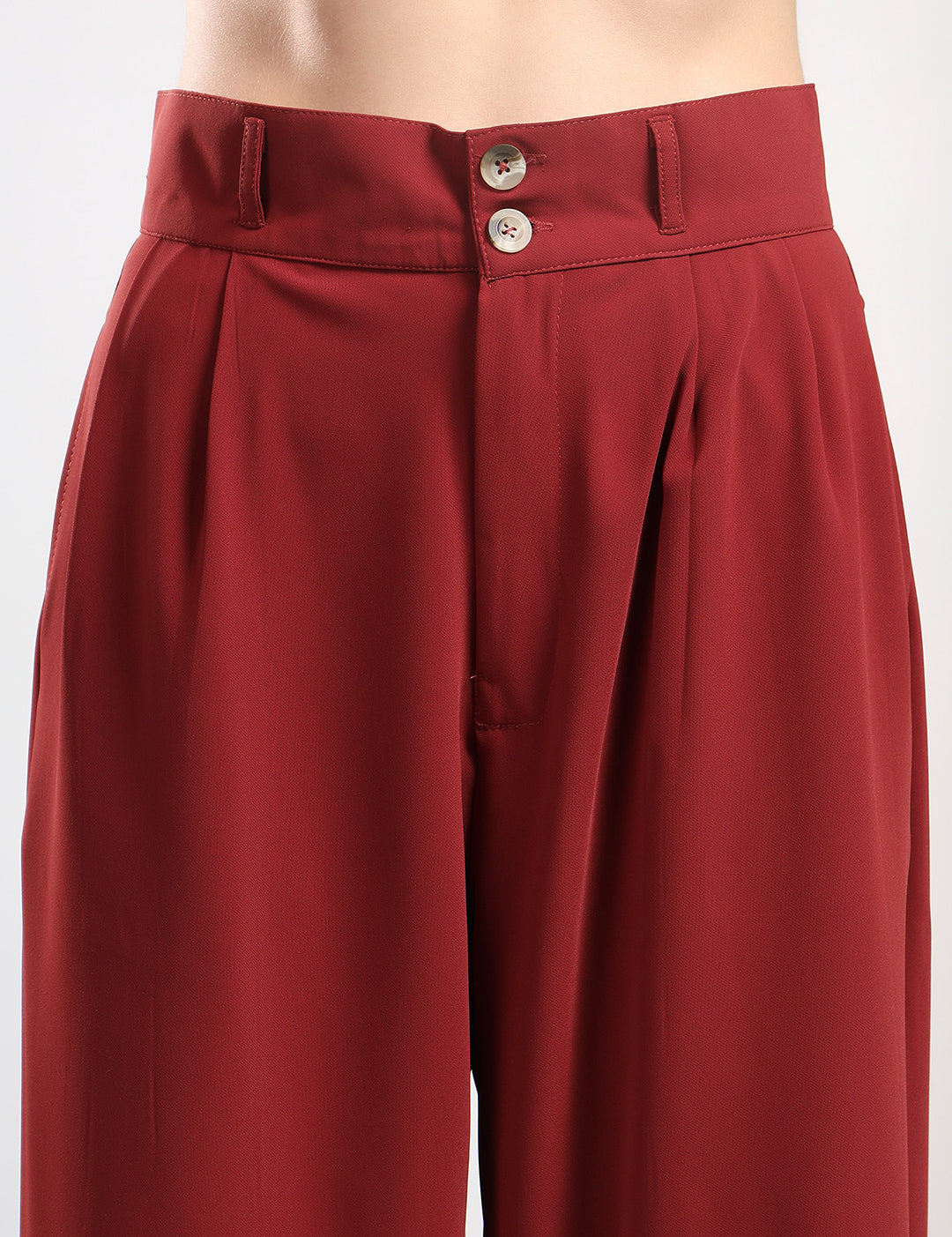 KOTTY Relaxed Women Red Trousers 