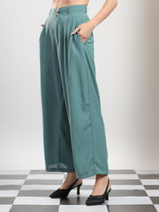 KOTTY Relaxed Women Green Trousers 
