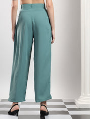 KOTTY Relaxed Women Green Trousers 