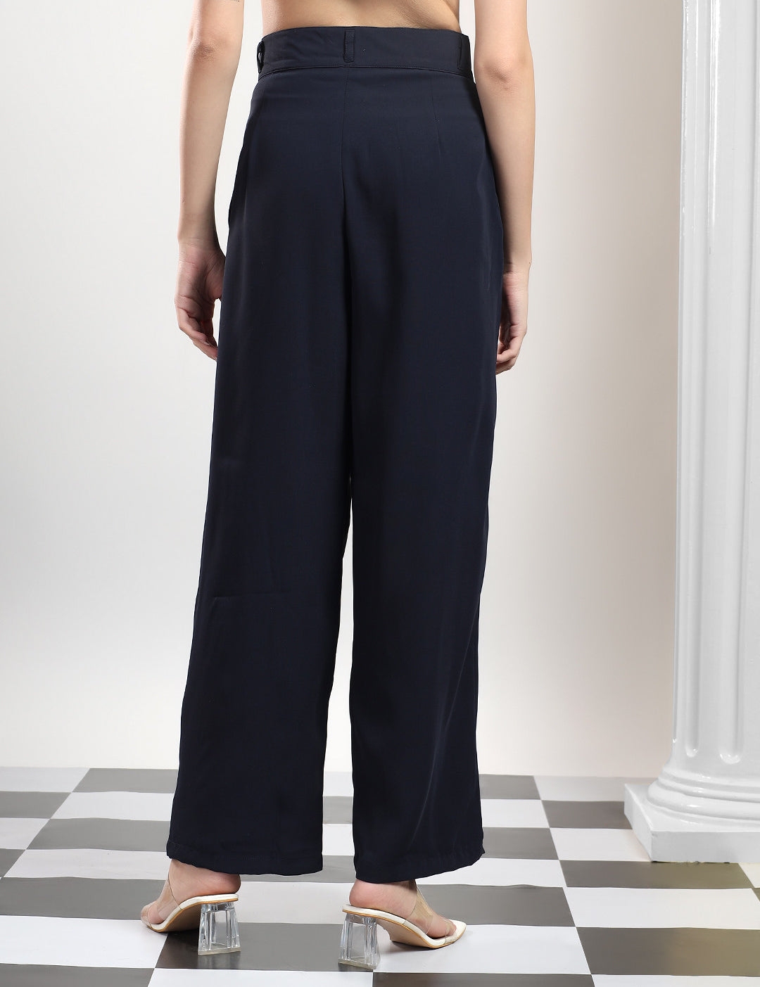 KOTTY Relaxed Women Black Trousers 