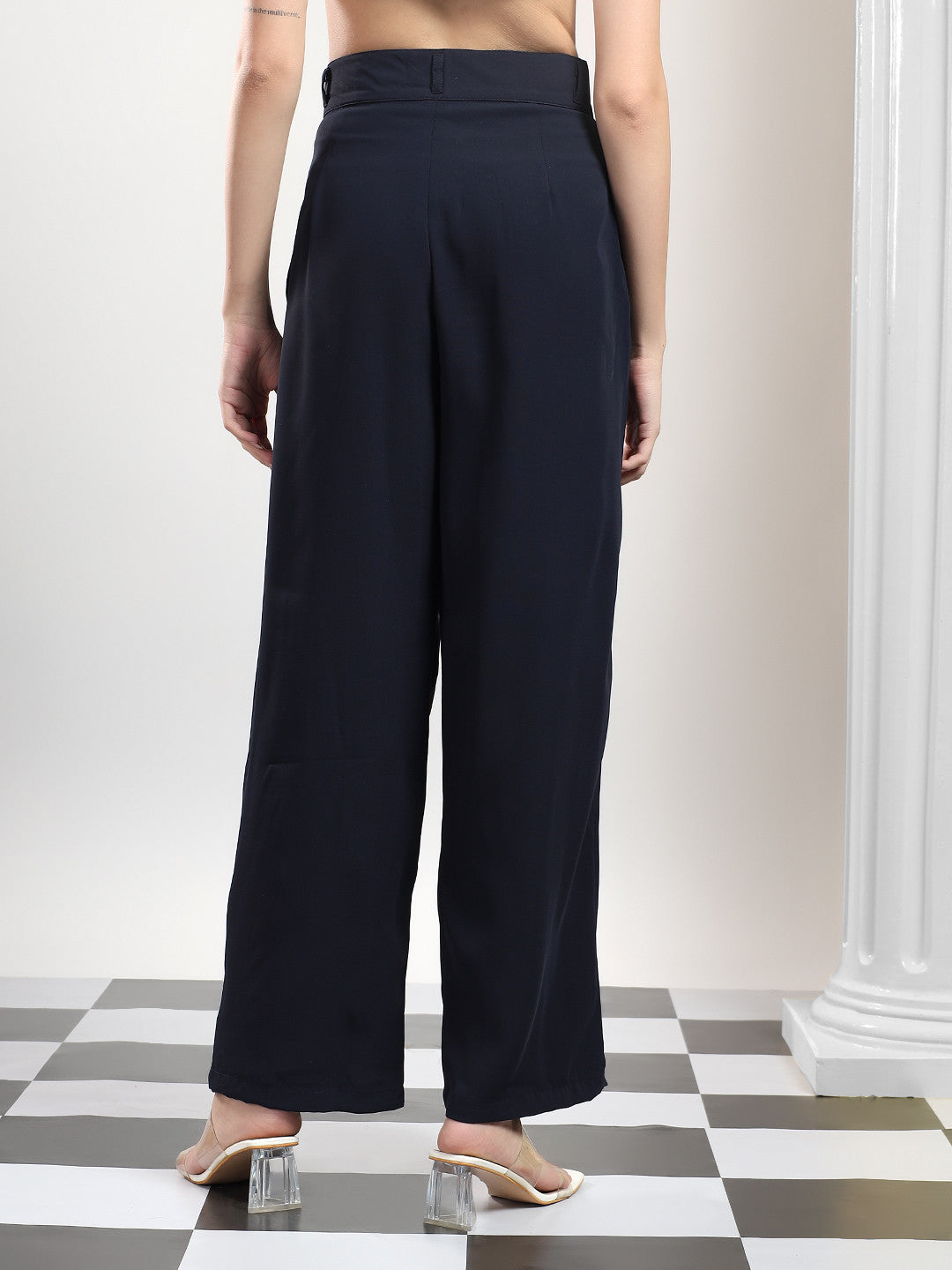 KOTTY Relaxed Women Black Trousers 