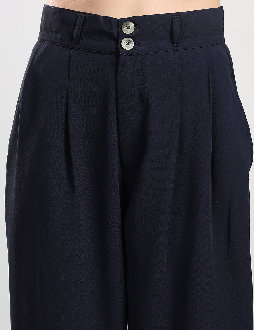 KOTTY Relaxed Women Black Trousers 