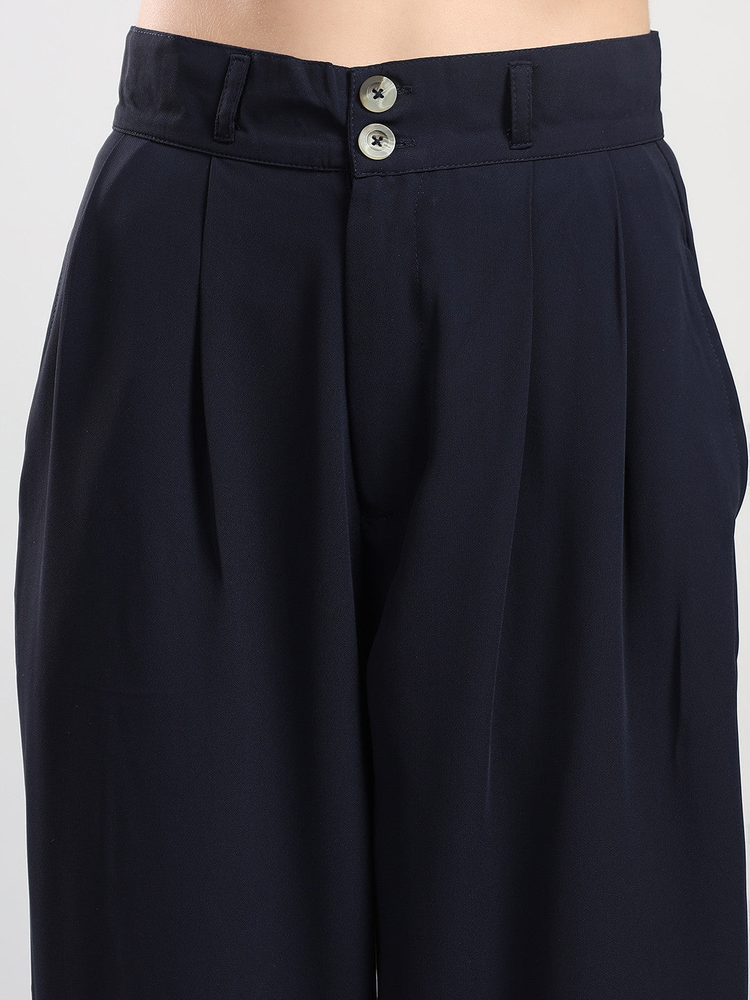 KOTTY Relaxed Women Black Trousers 