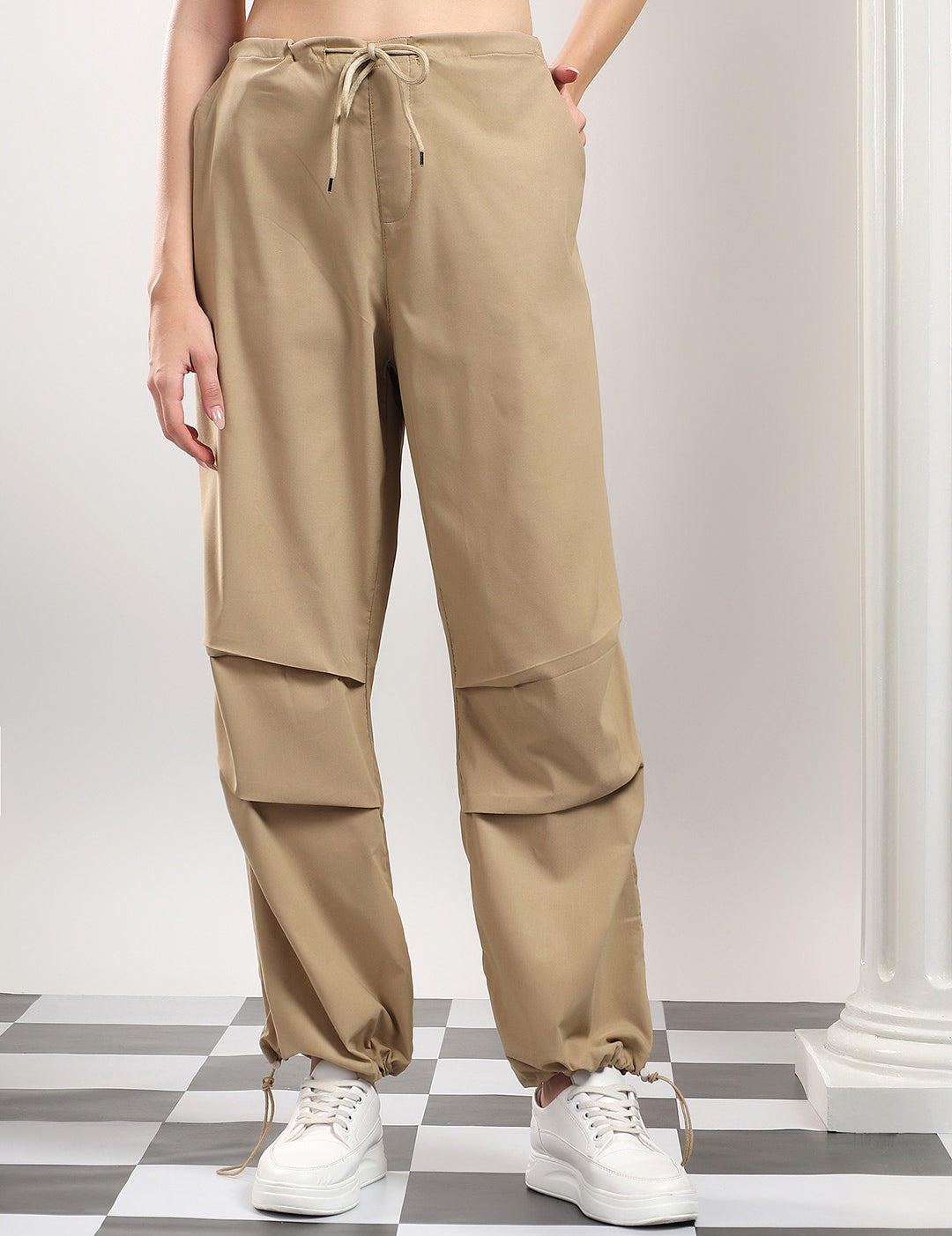 KOTTY Relaxed Women Brown Trousers 