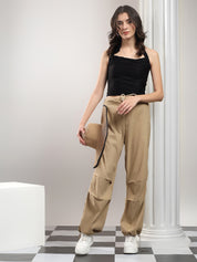 KOTTY Relaxed Women Brown Trousers 