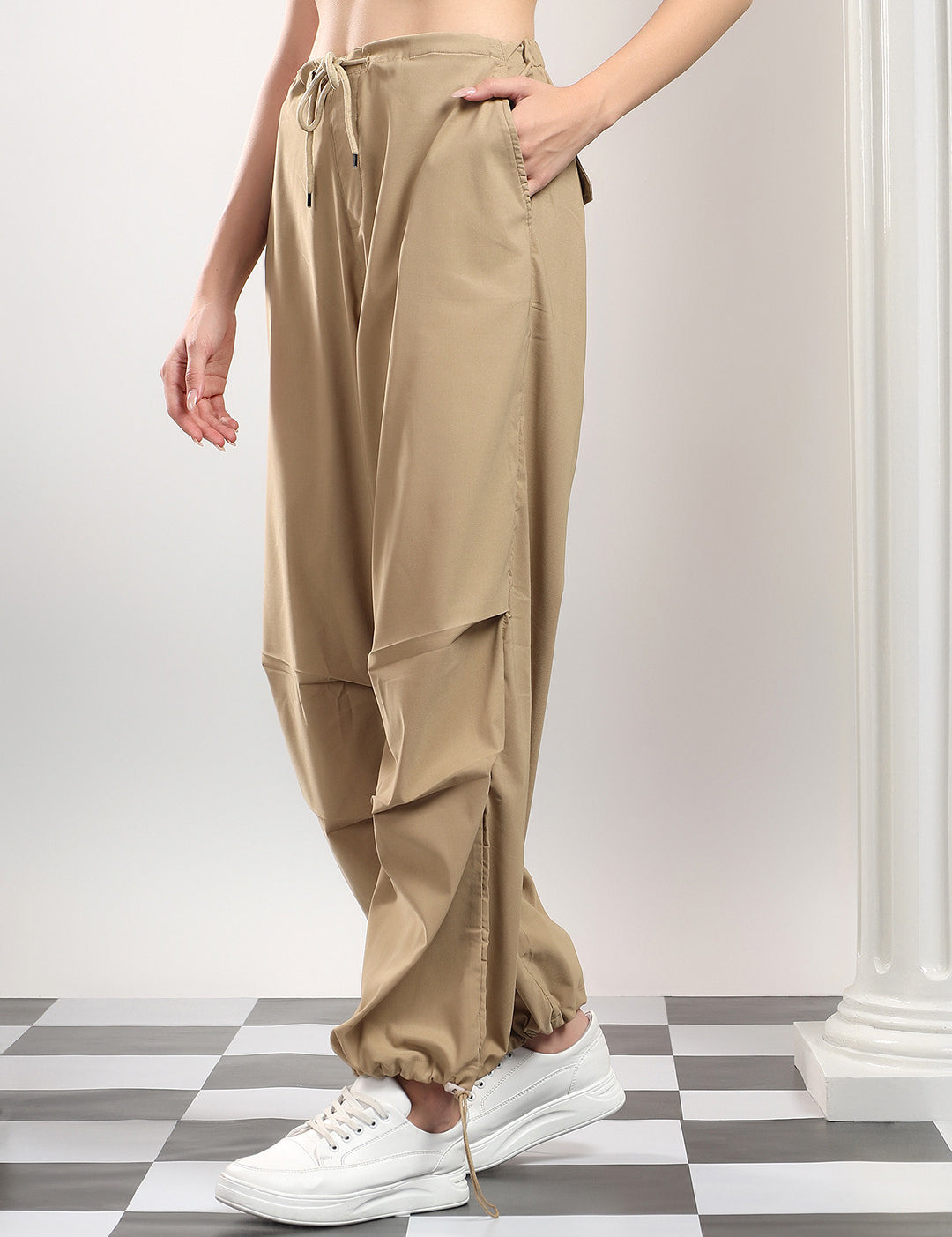 KOTTY Relaxed Women Brown Trousers 