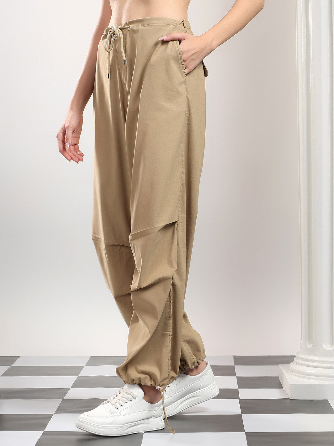 KOTTY Relaxed Women Brown Trousers 