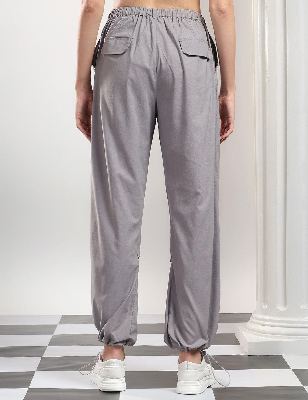 KOTTY Relaxed Women Grey Trousers 